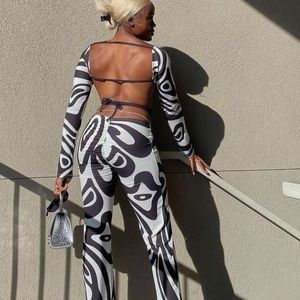 JADED LONDON x sydney carlson chaotic pant set (never worn)